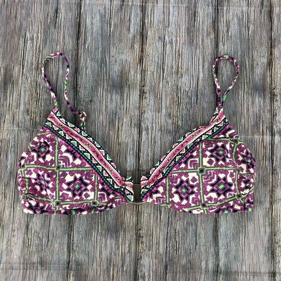 Nanette Lepore Mallorca Mosaic Bikini Swim Top size XS - Picture 3 of 11